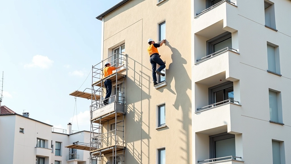 Residential building renovation with mineral wool insulation