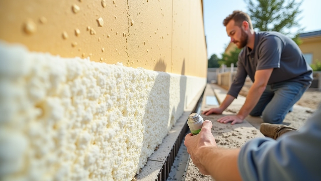 XPS foam panels installed on exterior foundation wall with proper drainage details visible